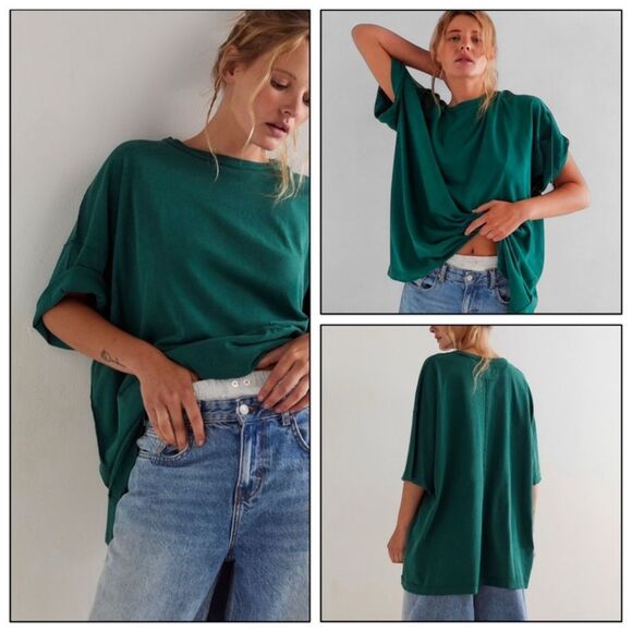 Free People Tops - Free People We The Free Devon Tee Rain Forest Green